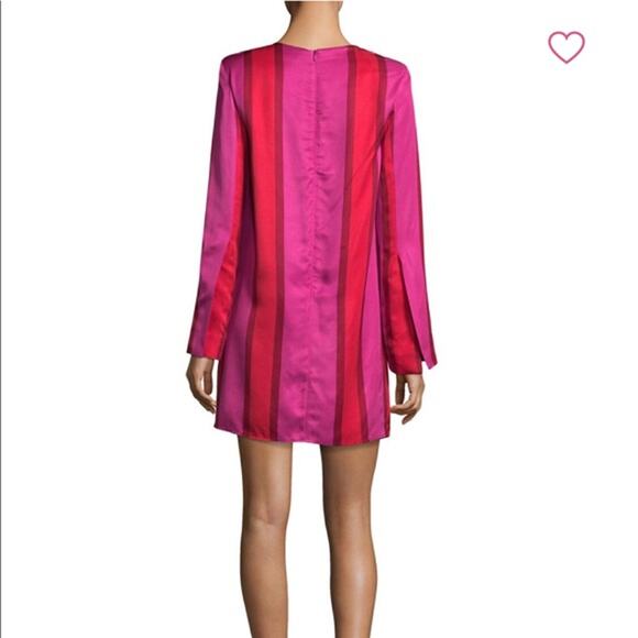 Maggie Marilyn I’m Coming Home Striped Satin Mini Dress Womens Size 6 - Picture 3 of 15